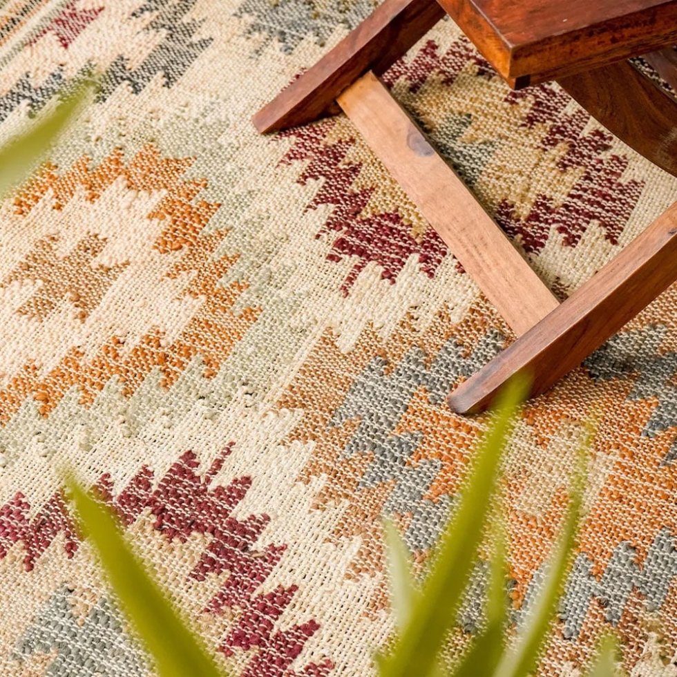 Dywan kilim w stylu azteckim