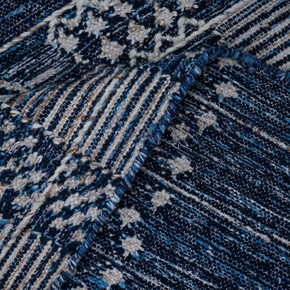 Dywan w stylu denim kilim z podziałką