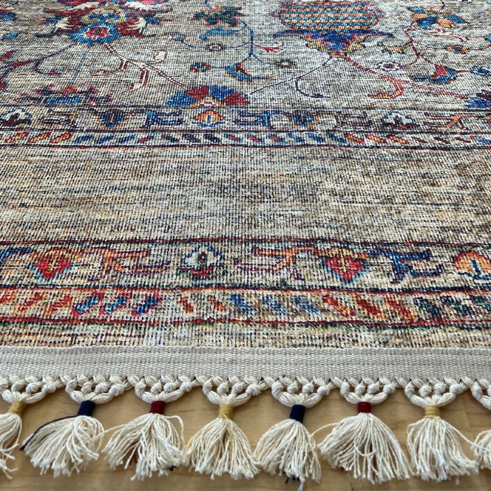 Szary turecki dywan kilim do prania