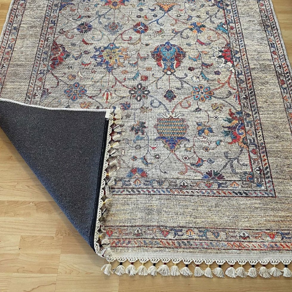 Szary turecki dywan kilim do prania