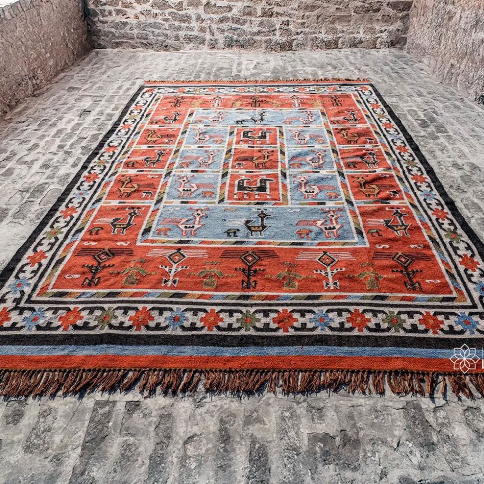 Dywan kilim w stylu indiańskim