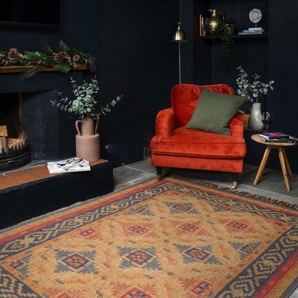 Indyjski dywan kilim w stylu Navajo