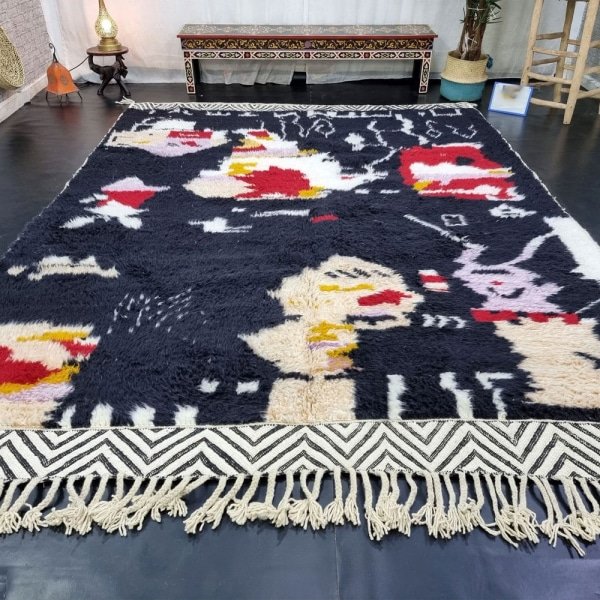 Dywan berberyjski kilim z miękkiej wełny