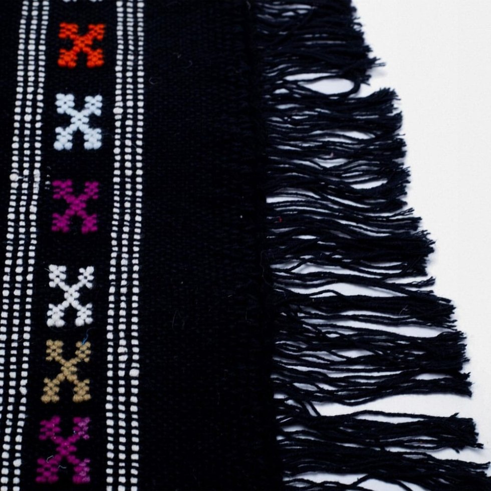 Tradycyjny czarny dywan Akhnif Berber kilim