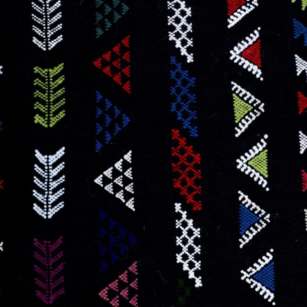 Tradycyjny czarny dywan Akhnif Berber kilim