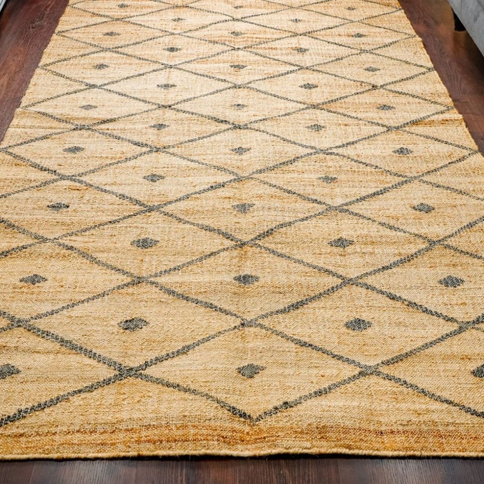 Dywan indyjski Kilim z żółtym diamentem