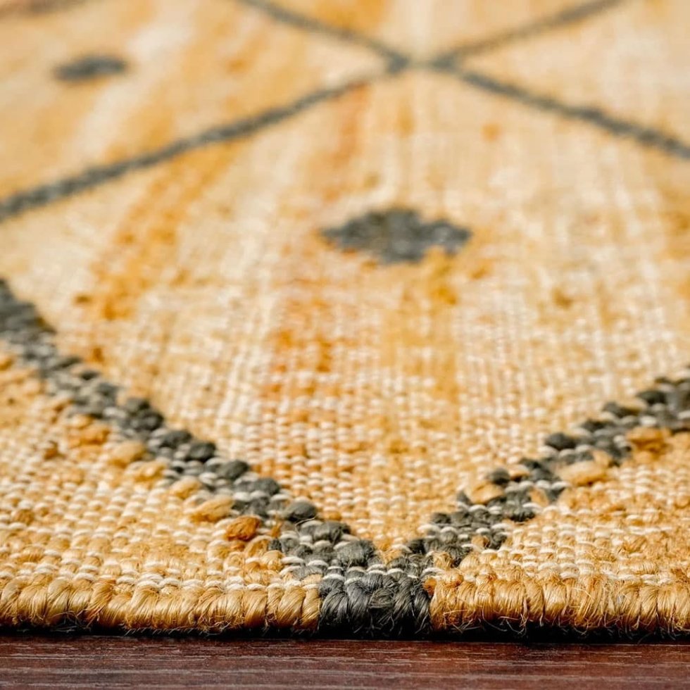 Dywan indyjski Kilim z żółtym diamentem