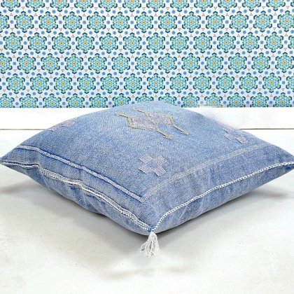 Poduszki kilim 20 x 20 niebieskie