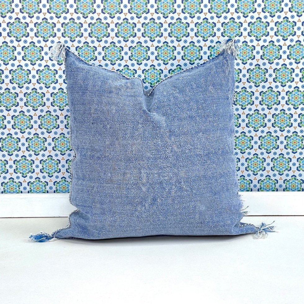 Poduszki kilim 20 x 20 niebieskie