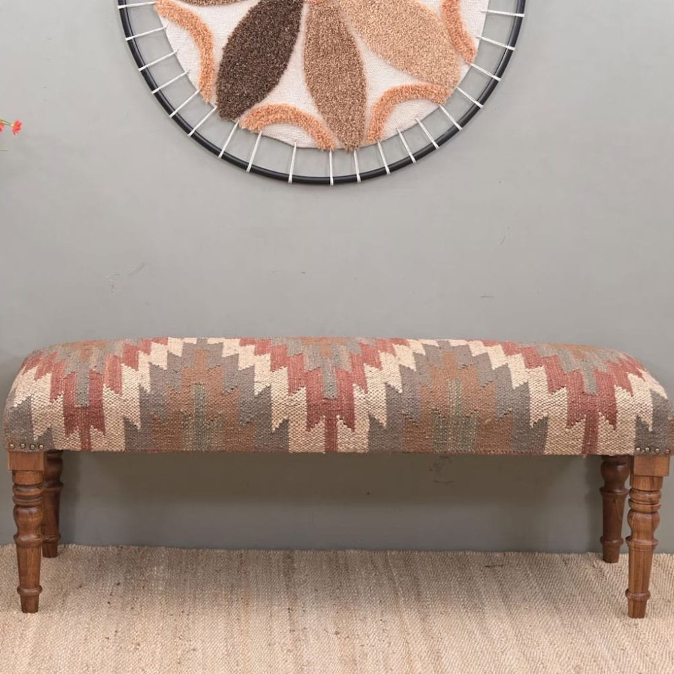 Ławka otomana Diamond Chevron Kilim