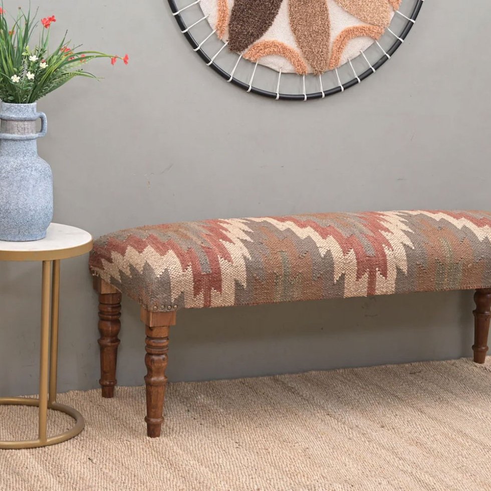 Ławka otomana Diamond Chevron Kilim