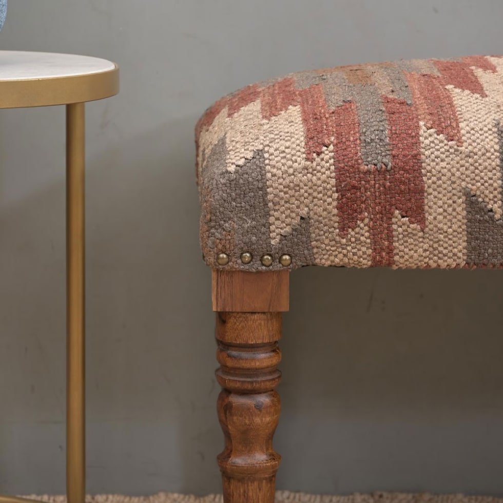 Ławka otomana Diamond Chevron Kilim