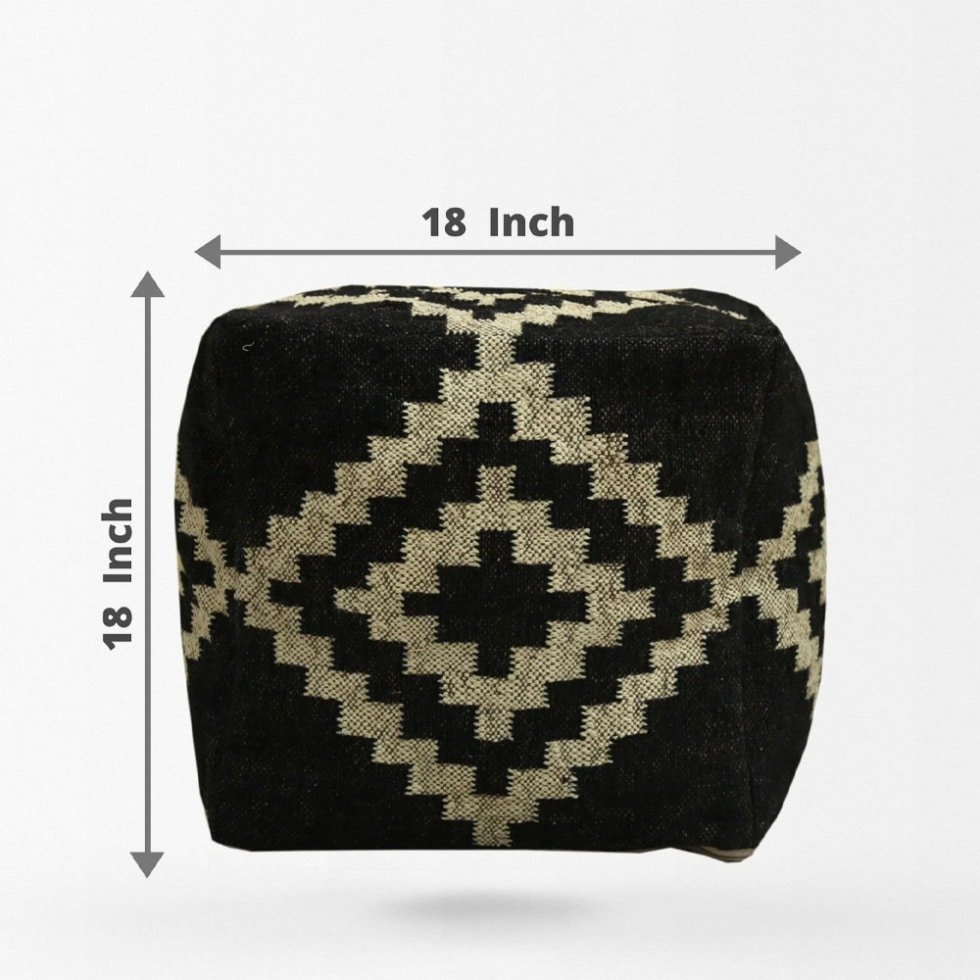 Vintage Cube Kilim Pouf