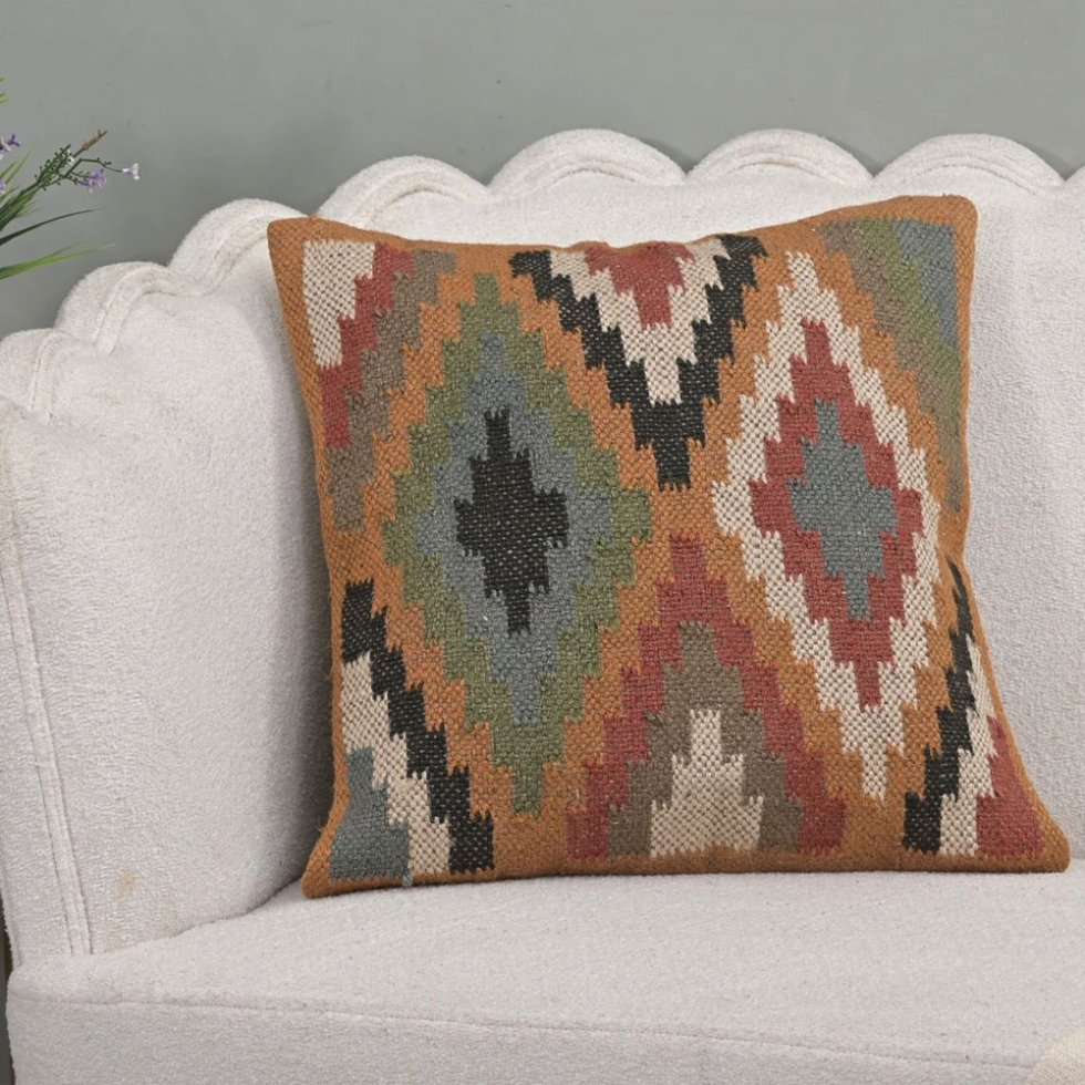 Poduszka 20x20 diamond chevron kilim