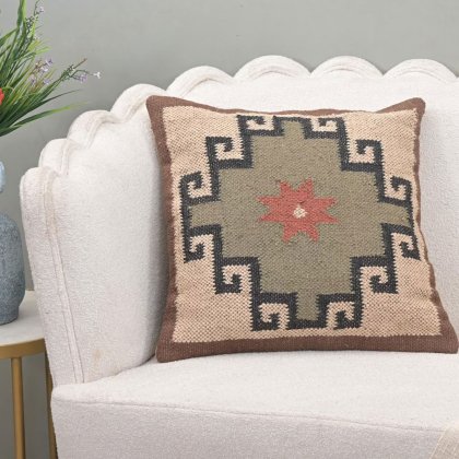 Ręcznie tkana ozdobna poduszka kilim