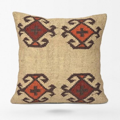 Poduszki navajo kilim w kolorze kości słoniowej