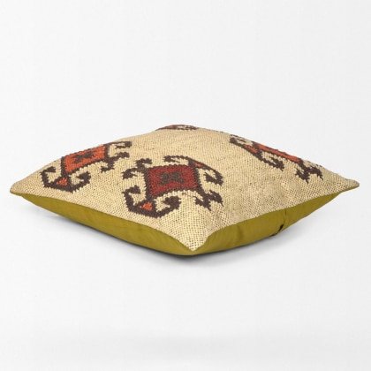 Poduszki navajo kilim w kolorze kości słoniowej