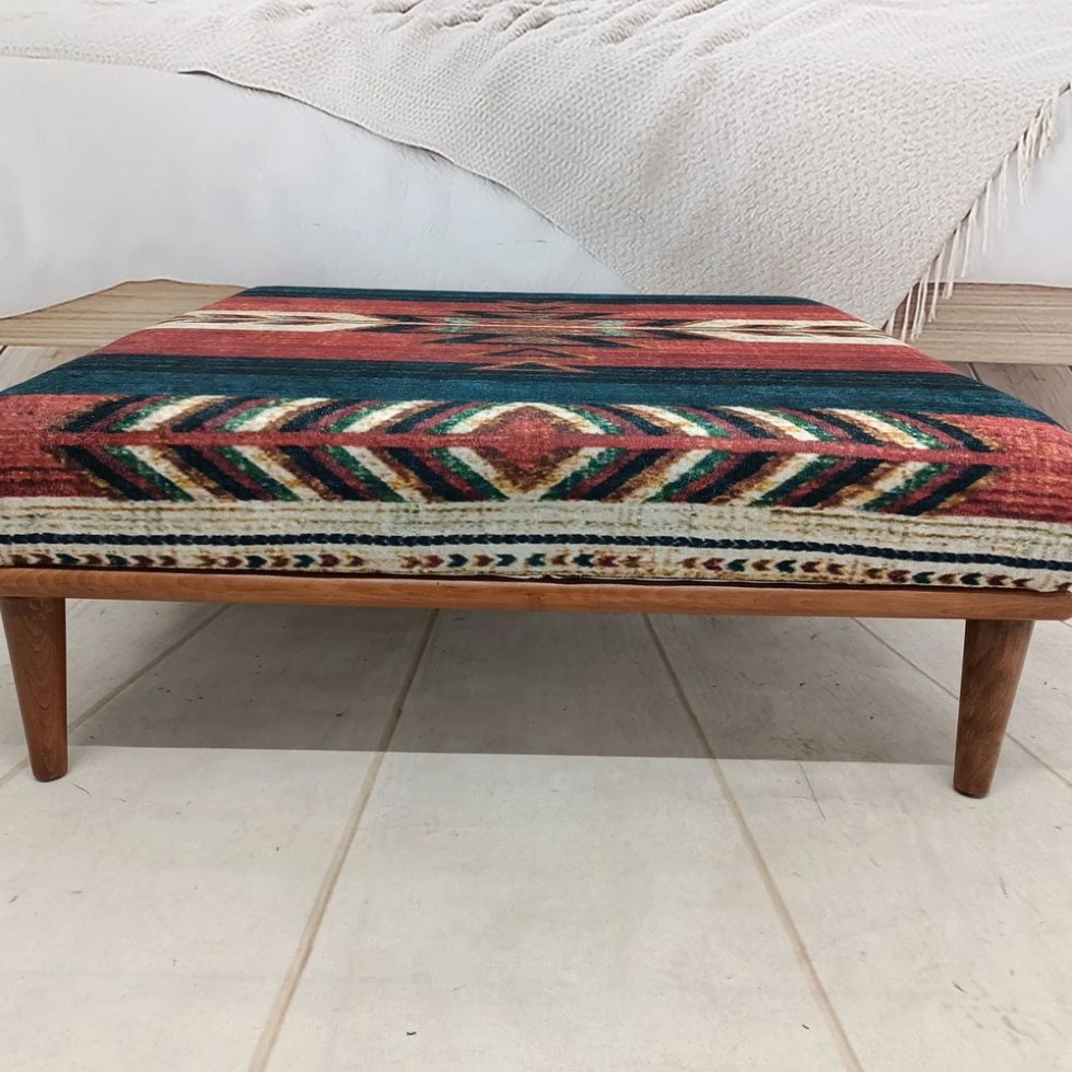 Turecki stolik kawowy kilim z nadrukiem
